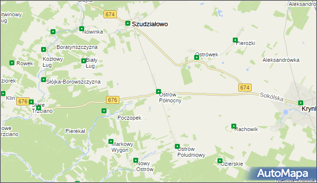 mapa Ostrów Północny, Ostrów Północny na mapie Targeo