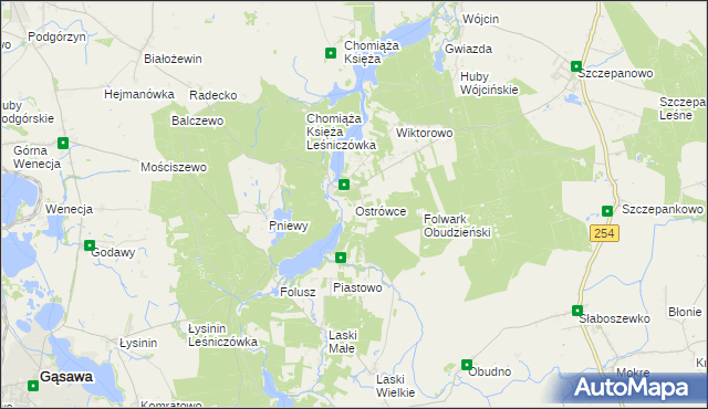 mapa Ostrówce, Ostrówce na mapie Targeo