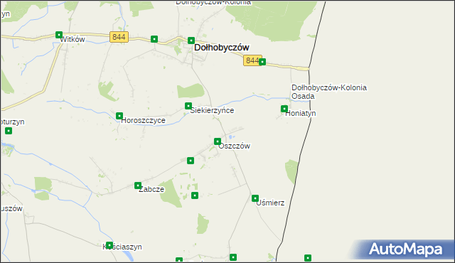 mapa Oszczów-Kolonia, Oszczów-Kolonia na mapie Targeo