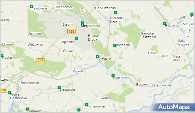 mapa Otalążka, Otalążka na mapie Targeo