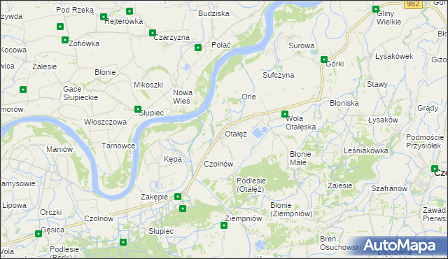 mapa Otałęż, Otałęż na mapie Targeo