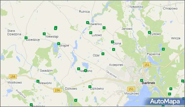 mapa Ożar, Ożar na mapie Targeo