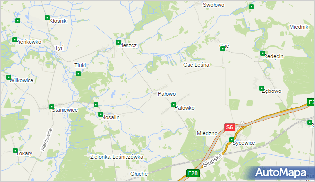 mapa Pałowo, Pałowo na mapie Targeo