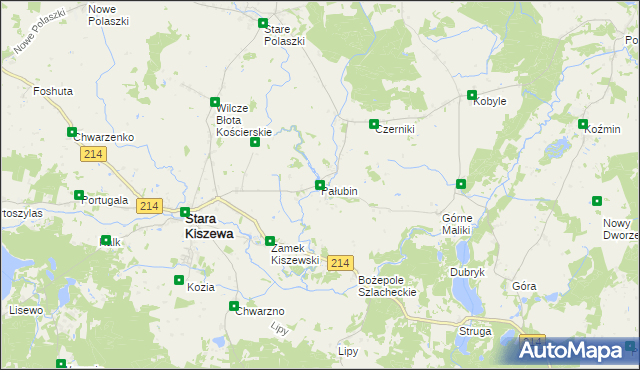 mapa Pałubin, Pałubin na mapie Targeo