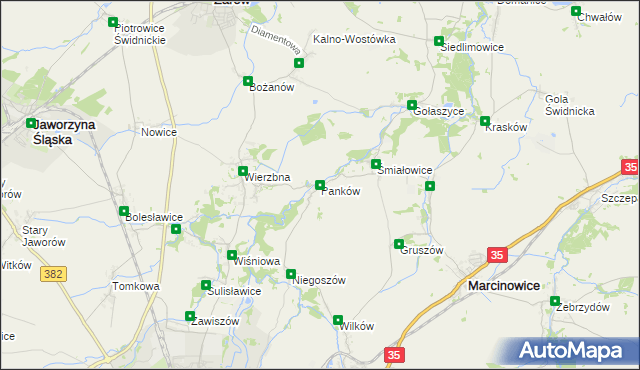 mapa Panków, Panków na mapie Targeo