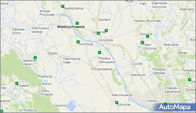 mapa Pasieka Otfinowska, Pasieka Otfinowska na mapie Targeo