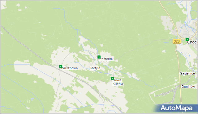 mapa Pasternik gmina Gromadka, Pasternik gmina Gromadka na mapie Targeo