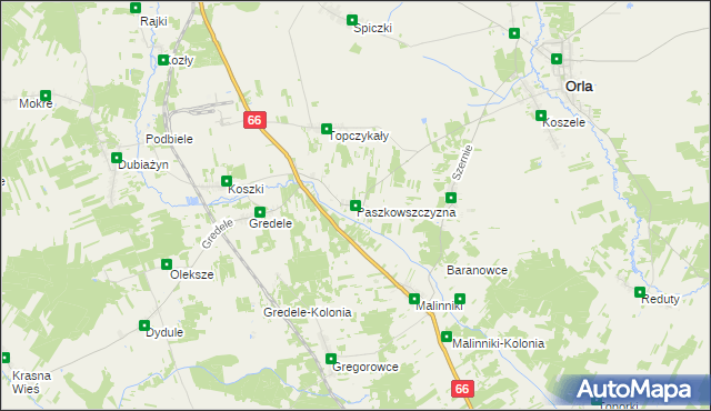 mapa Paszkowszczyzna, Paszkowszczyzna na mapie Targeo