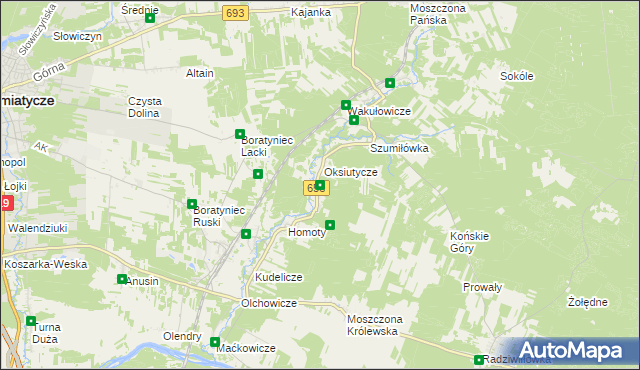 mapa Pawłowicze, Pawłowicze na mapie Targeo