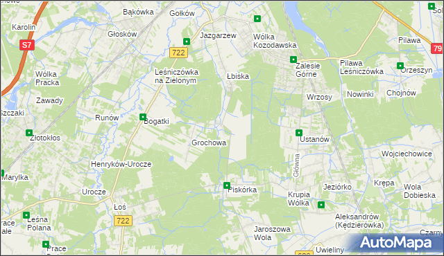 mapa Pęchery, Pęchery na mapie Targeo