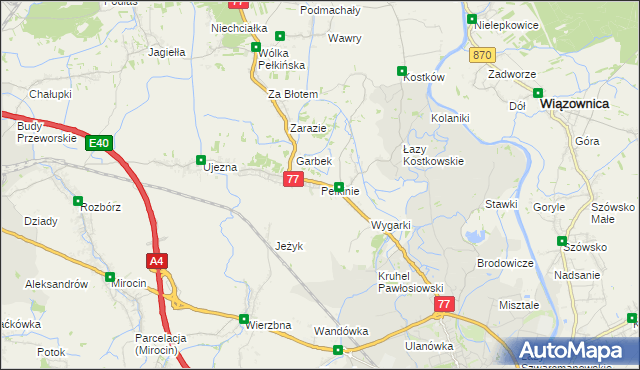 mapa Pełkinie, Pełkinie na mapie Targeo