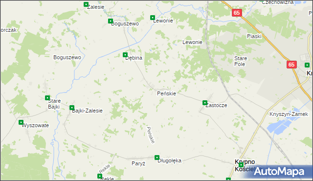 mapa Peńskie, Peńskie na mapie Targeo