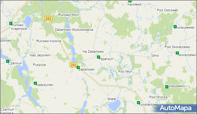 mapa Pęperzyn, Pęperzyn na mapie Targeo