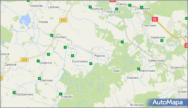 mapa Pęplino, Pęplino na mapie Targeo