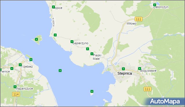 mapa Piaski Małe, Piaski Małe na mapie Targeo