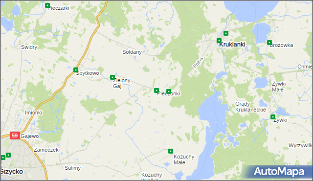 mapa Pieczonki, Pieczonki na mapie Targeo