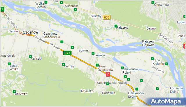 mapa Pieńków, Pieńków na mapie Targeo