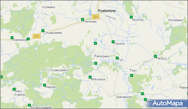 mapa Pieńkówko, Pieńkówko na mapie Targeo