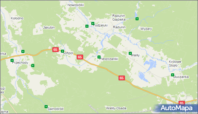 mapa Pieszczaniki, Pieszczaniki na mapie Targeo