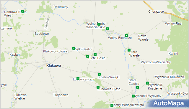 mapa Piętki-Żebry, Piętki-Żebry na mapie Targeo