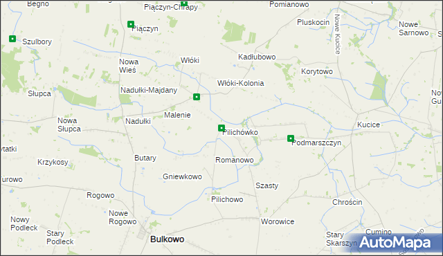 mapa Pilichówko, Pilichówko na mapie Targeo