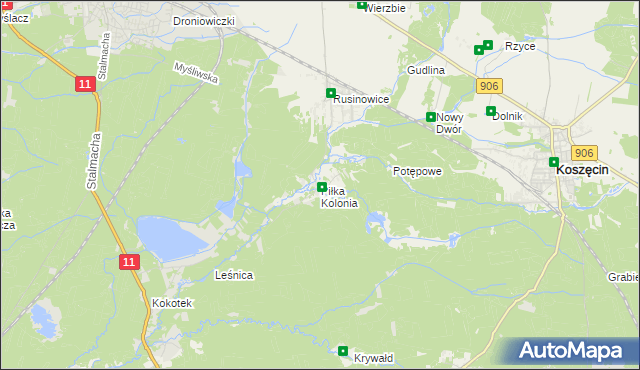 mapa Piłka Kolonia, Piłka Kolonia na mapie Targeo