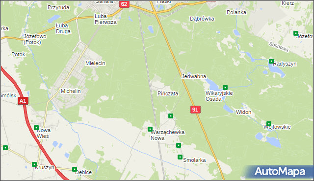 mapa Pińczata, Pińczata na mapie Targeo