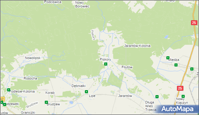 mapa Piskory, Piskory na mapie Targeo