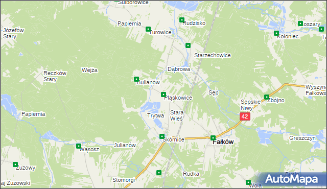 mapa Pląskowice, Pląskowice na mapie Targeo