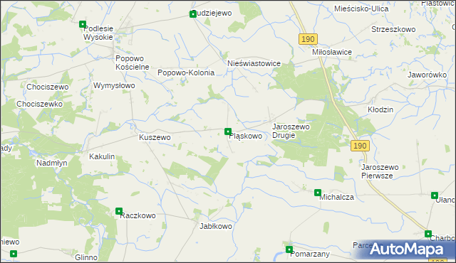 mapa Pląskowo, Pląskowo na mapie Targeo