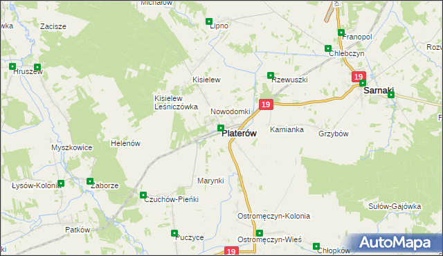 mapa Platerów, Platerów na mapie Targeo