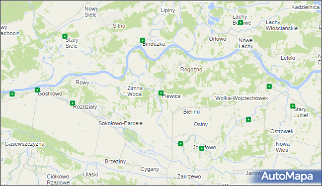 mapa Plewica, Plewica na mapie Targeo