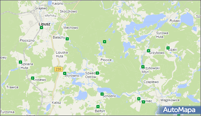 mapa Płocice, Płocice na mapie Targeo