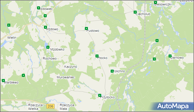 mapa Płocko, Płocko na mapie Targeo