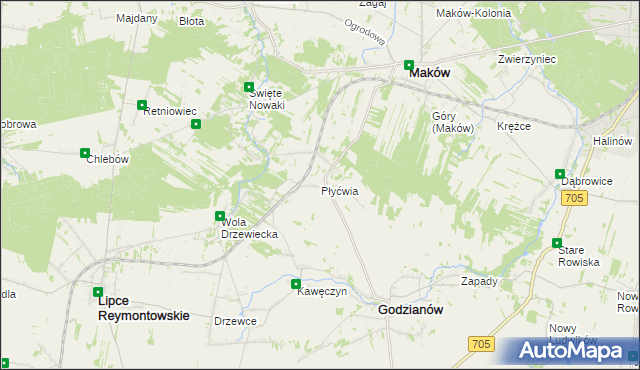 mapa Płyćwia, Płyćwia na mapie Targeo