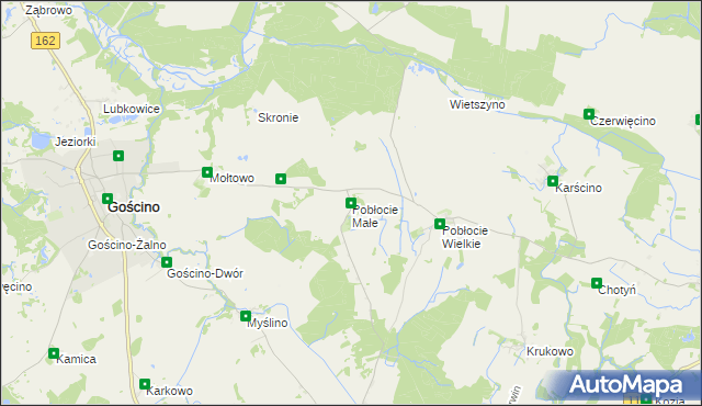 mapa Pobłocie Małe, Pobłocie Małe na mapie Targeo