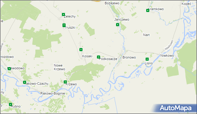 mapa Podkosacze, Podkosacze na mapie Targeo