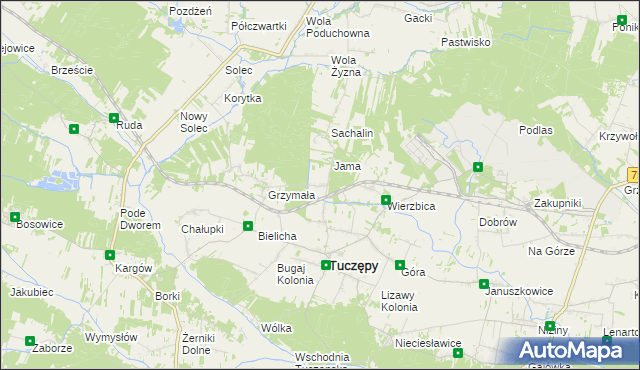 mapa Podlesie gmina Tuczępy, Podlesie gmina Tuczępy na mapie Targeo