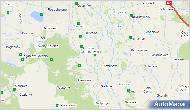 mapa Podłużyce, Podłużyce na mapie Targeo