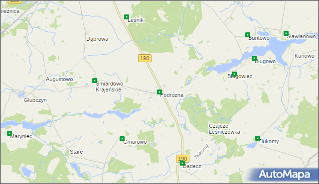 mapa Podróżna, Podróżna na mapie Targeo