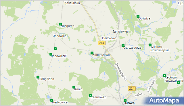 mapa Pogorszewo, Pogorszewo na mapie Targeo