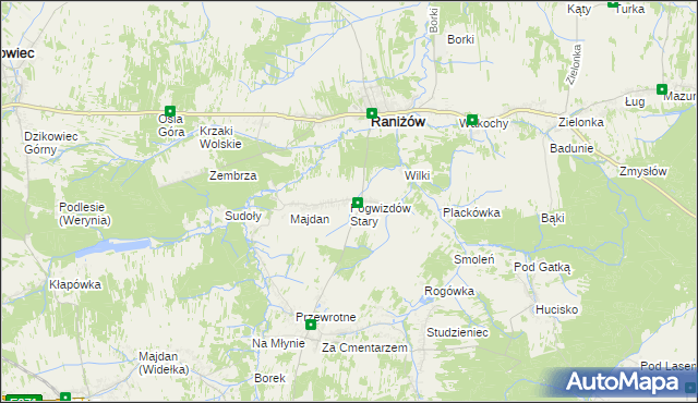 mapa Pogwizdów Stary, Pogwizdów Stary na mapie Targeo