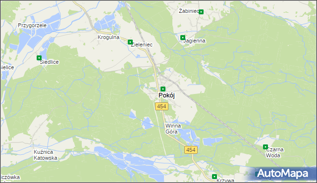 mapa Pokój powiat namysłowski, Pokój powiat namysłowski na mapie Targeo