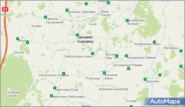 mapa Pokrzywnica Wielka, Pokrzywnica Wielka na mapie Targeo