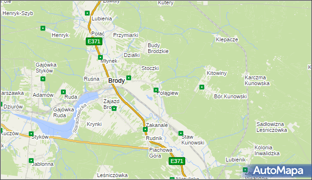 mapa Połągiew, Połągiew na mapie Targeo