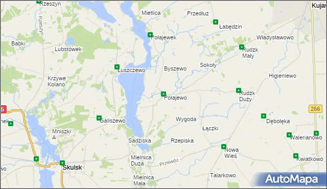 mapa Połajewo gmina Piotrków Kujawski, Połajewo gmina Piotrków Kujawski na mapie Targeo