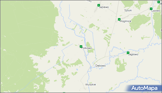 mapa Polkowo gmina Sztabin, Polkowo gmina Sztabin na mapie Targeo