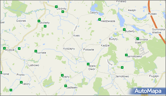 mapa Połowite, Połowite na mapie Targeo