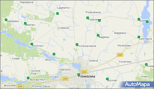 mapa Pomarzanowice, Pomarzanowice na mapie Targeo