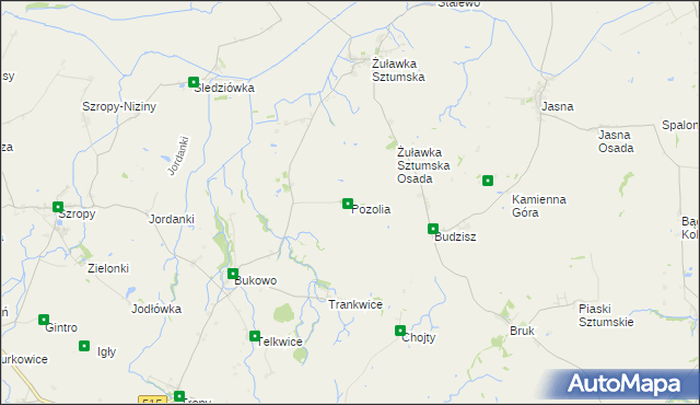 mapa Pozolia, Pozolia na mapie Targeo